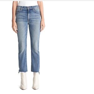 Mother Insider Crop Step Fray Ham Jeans